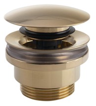 SILFRA Odvod za umivaonik, click-clack, 5/4", tihi, veliki čep, 5–55 mm, zlatna